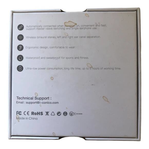 Conico True Wireless Ergonomic Comfortable Design Waterproof Sweatproof Earbuds - Picture 3 of 8
